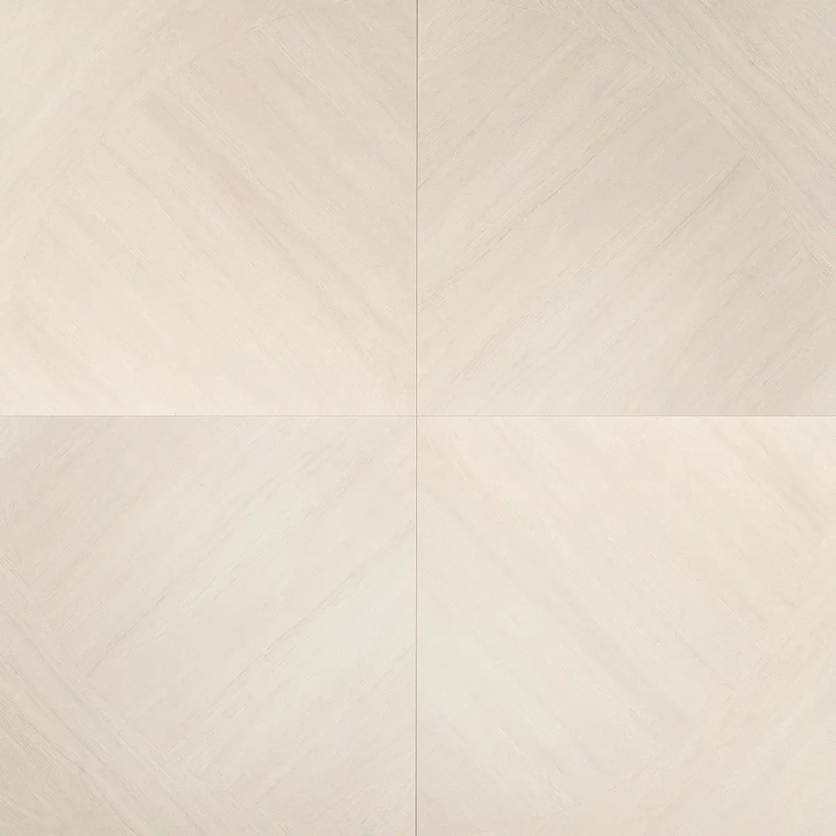 Japandi White Parquet Wood-Look Tile Flooring