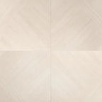 Japandi White Parquet Wood-Look Tile Flooring