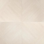 Japandi White Parquet Wood-Look Tile Flooring Sample