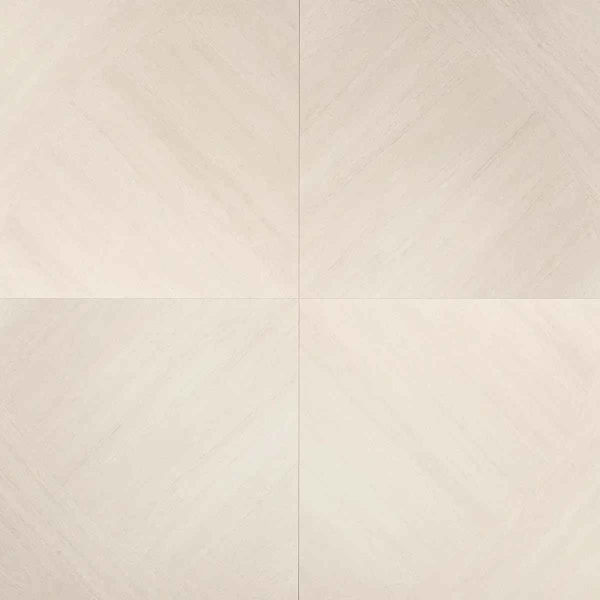 Japandi White Parquet Wood-Look Tile Flooring Sample