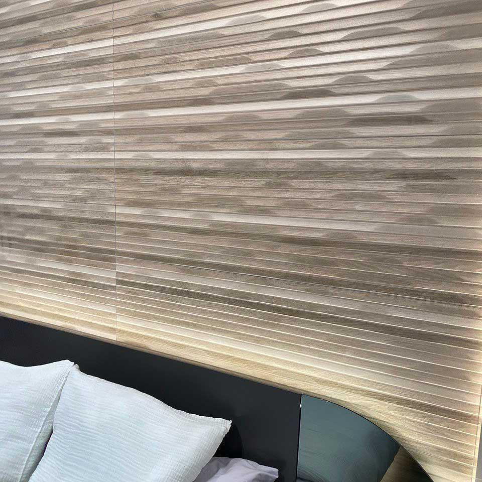 Japandi White Textured 16x48