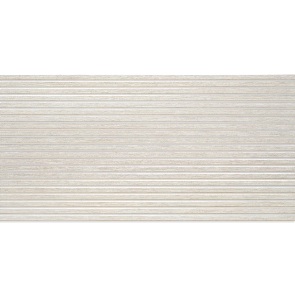 Japandi White Slat Wall Tile | Tile Club