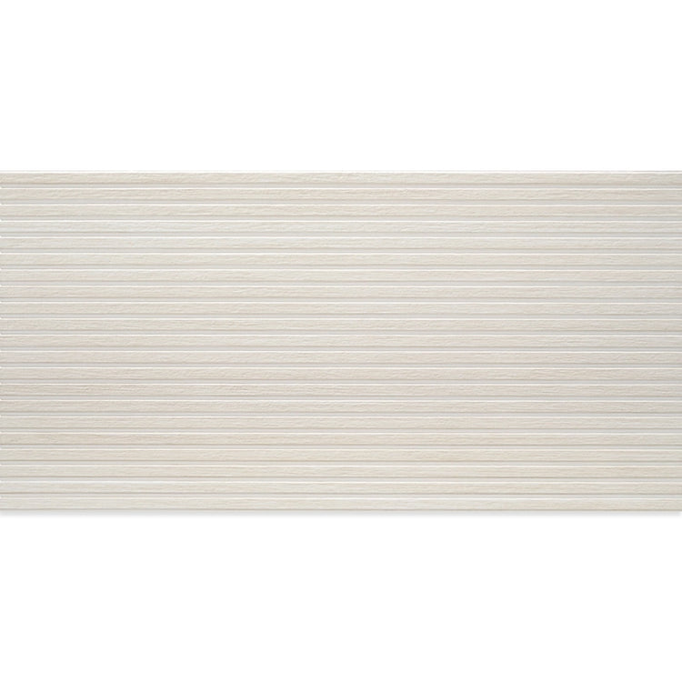 Japandi White Slat Wall Tile Sample