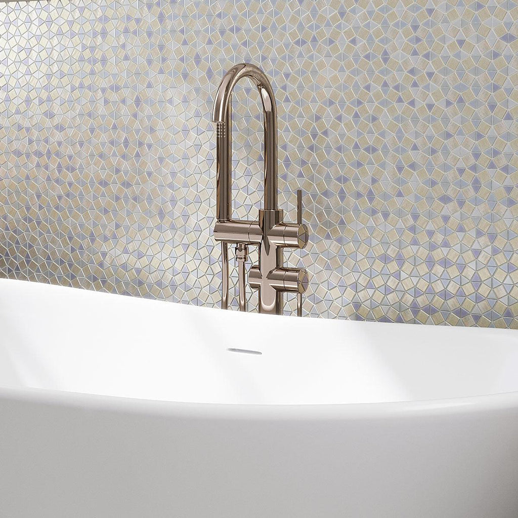 Kaleidoscope Glass Mosaic Bathroom Wall Tile