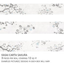 Assorted floral patterned wood planks in Kasai Carta Sakura