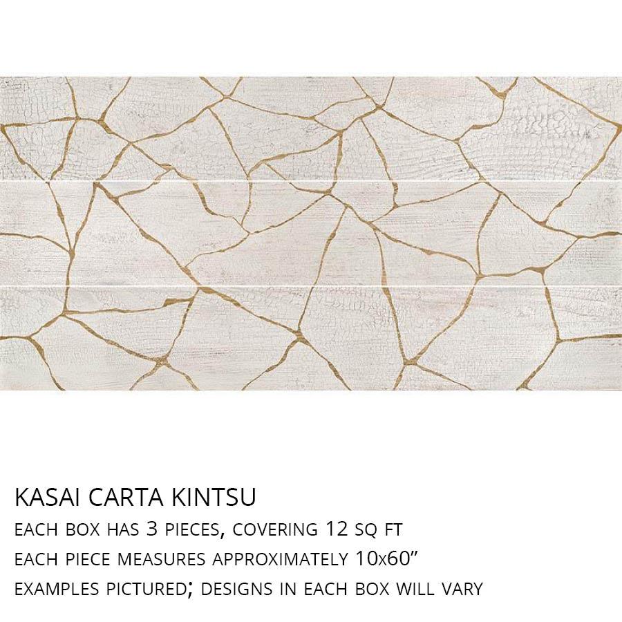 Kasai Carta Kintsugi 10x60" Rectified Porcelain Tile | Tile Club