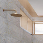 Shower head and window on Kasai Fumo Kintsugi wall