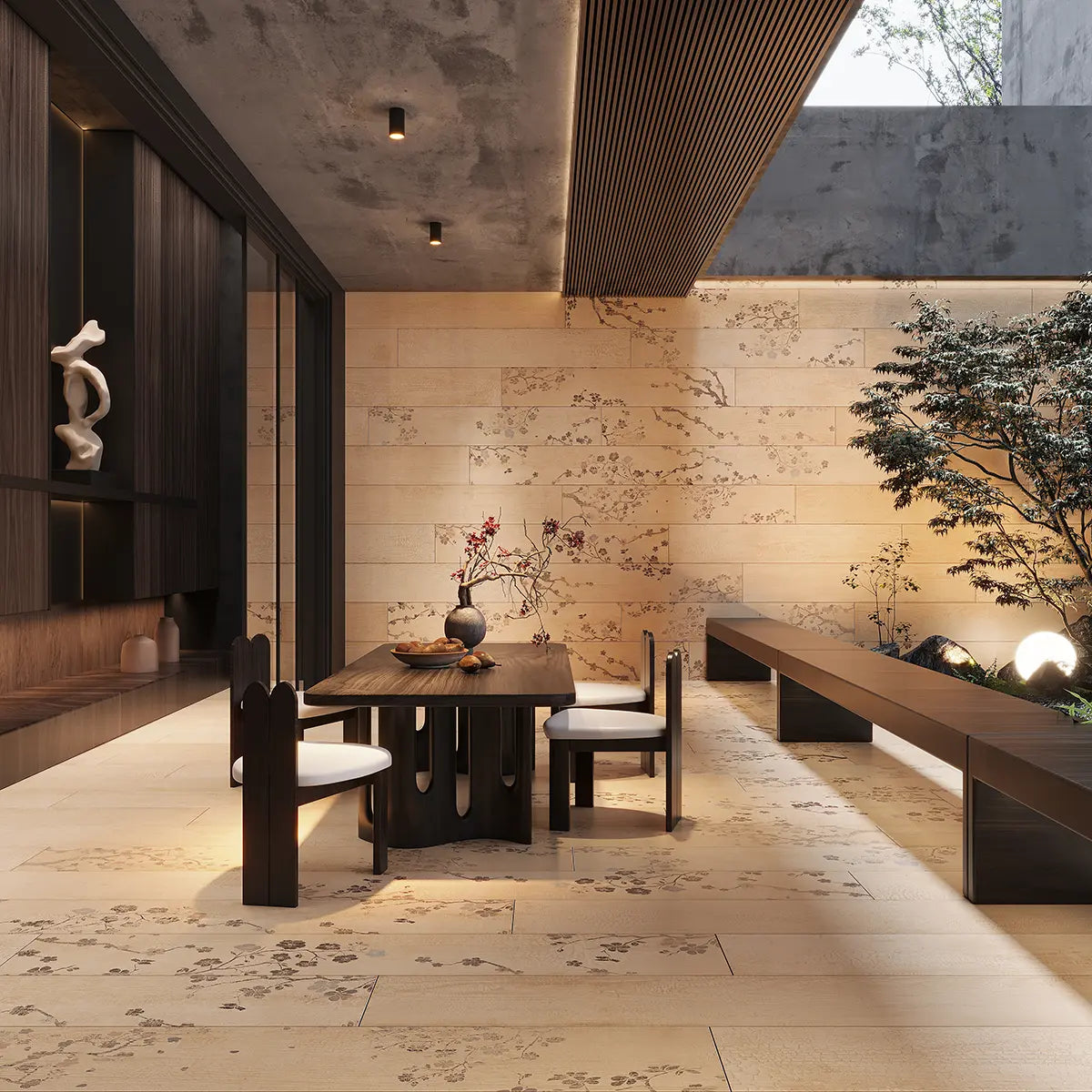 Kasai Maple Sakura 10x60" Rectified Porcelain Tile
