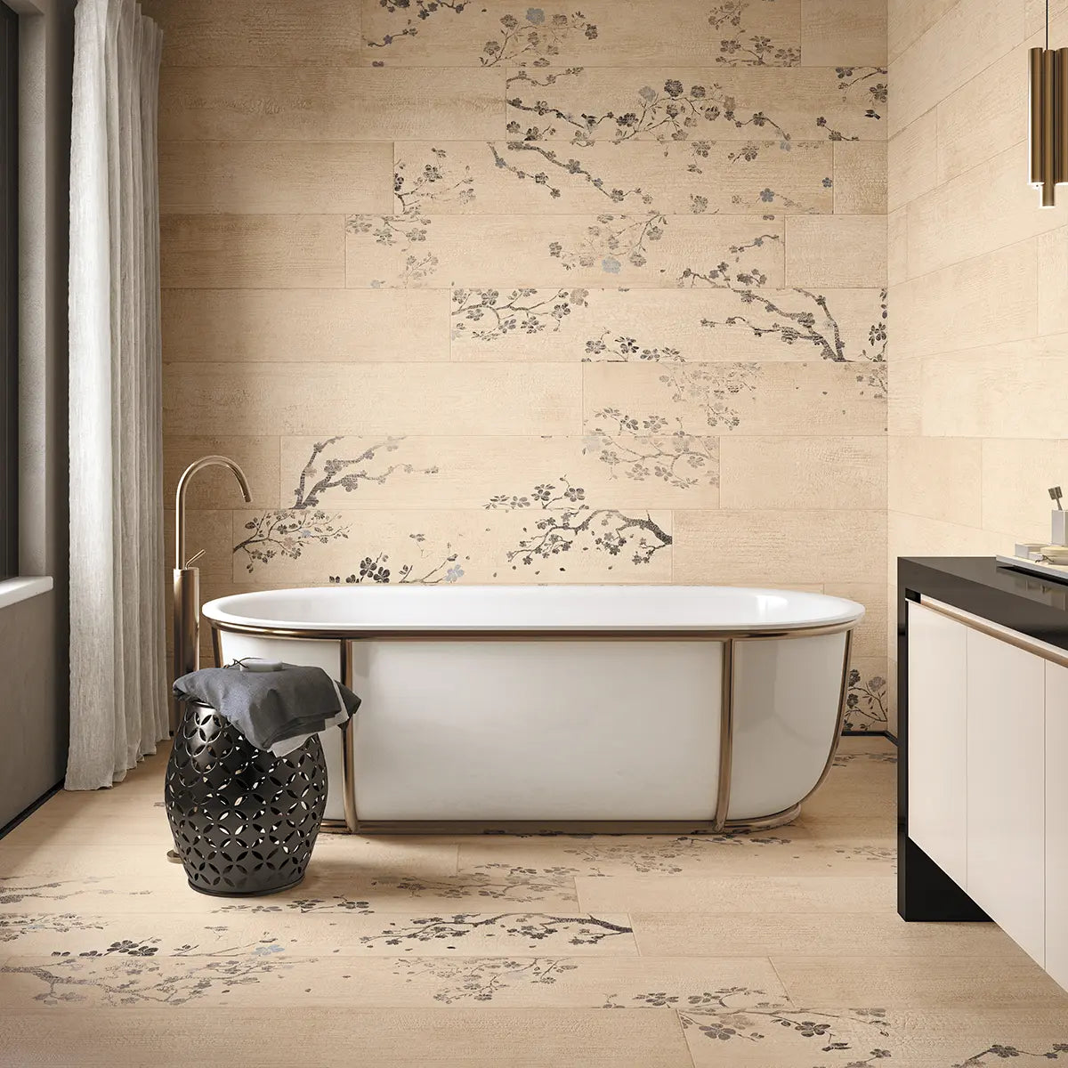 Kasai Maple Sakura 10x60" Rectified Porcelain Tile