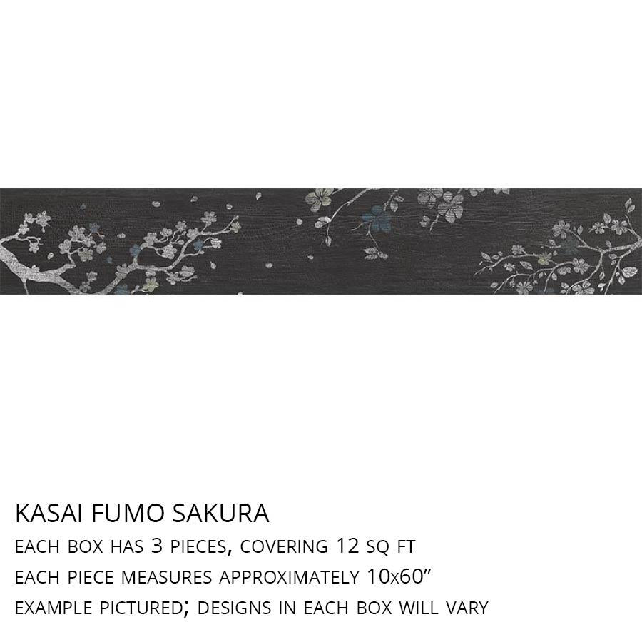 Kasai Notte Sakura 10x60" Rectified Porcelain Tile | Tile Club