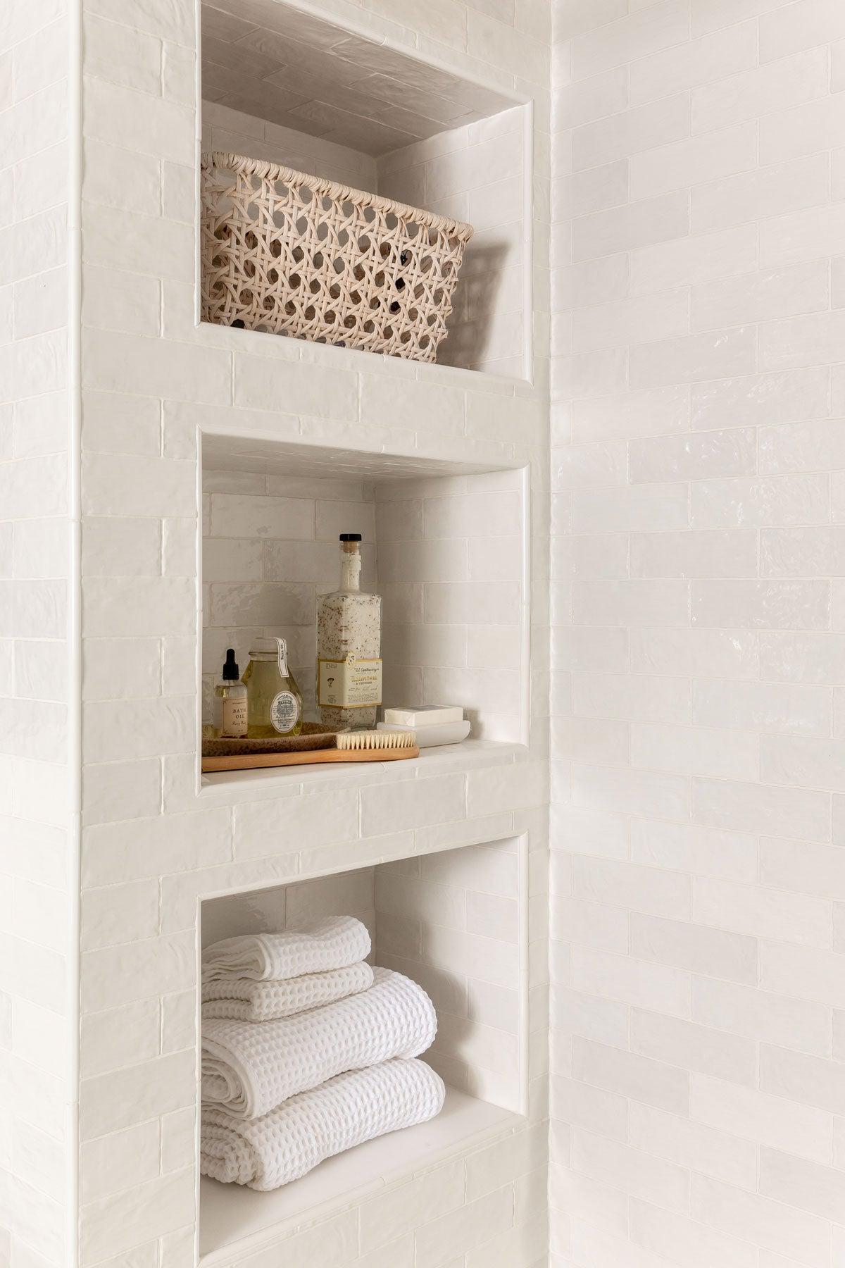La Riviera Blanc Ceramic Subway Tile 2.5x8 | Tile Club