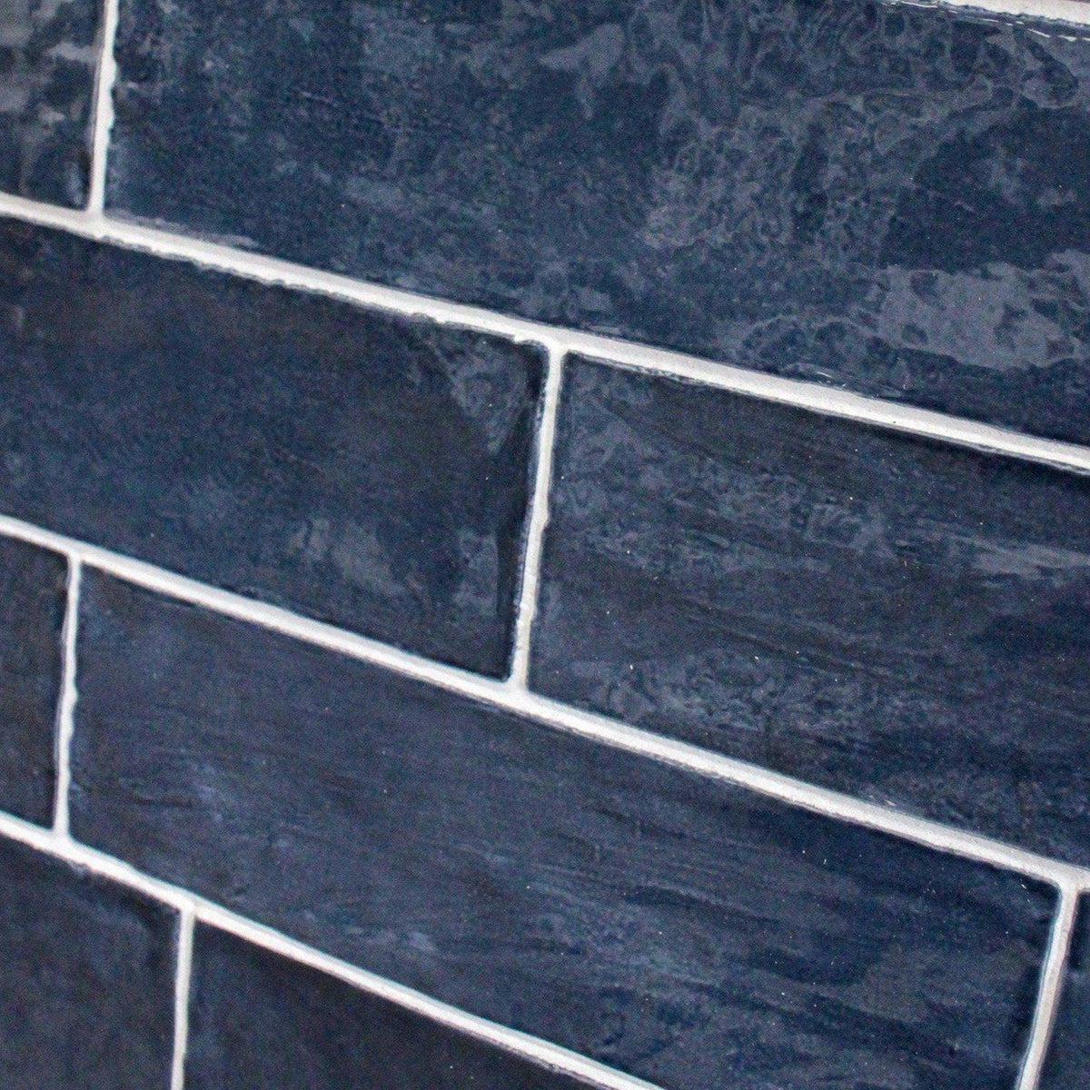 La Riviera Blue Reef Ceramic Subway Tile 2.5x8