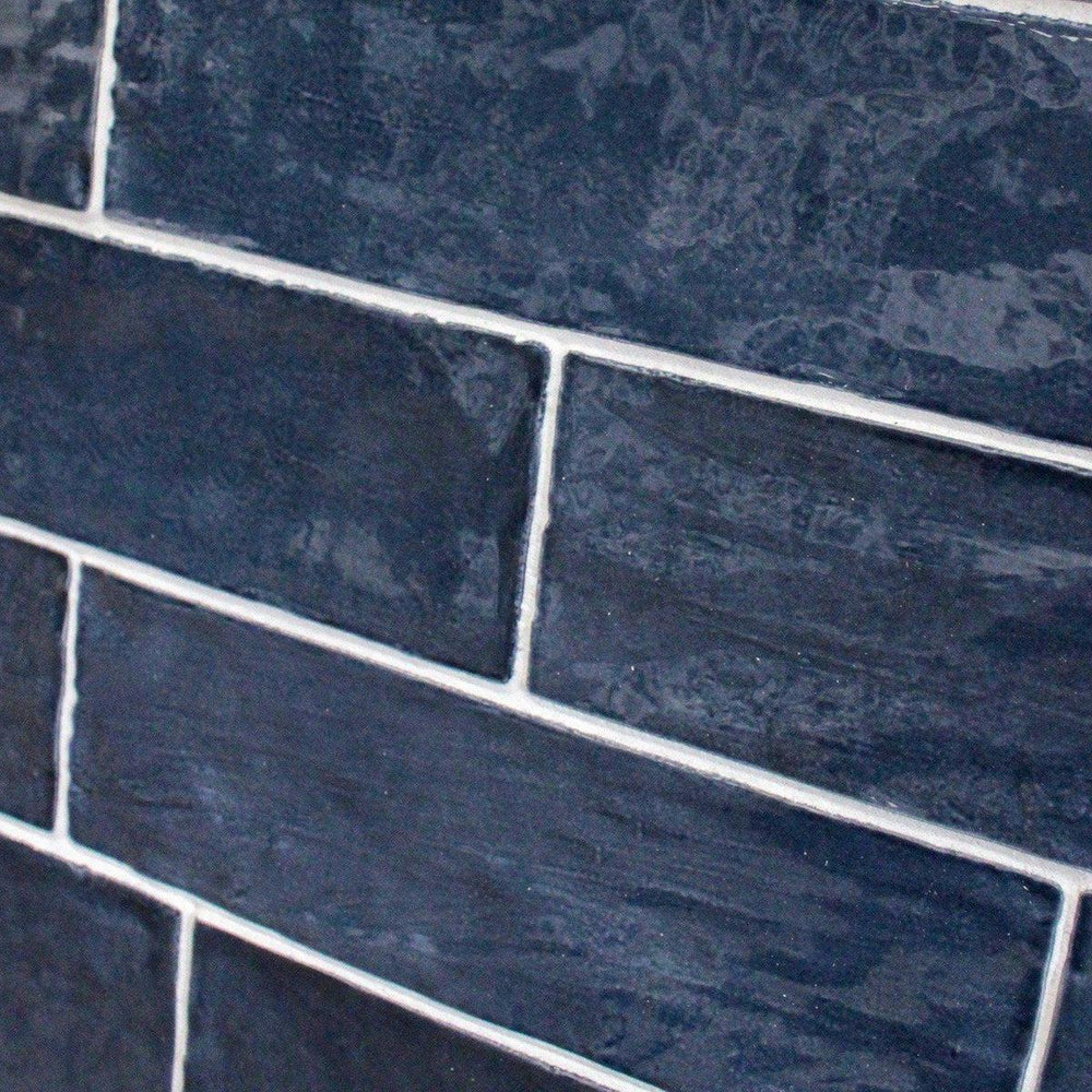 La Riviera Blue Reef Ceramic Subway Tile 2.5x8