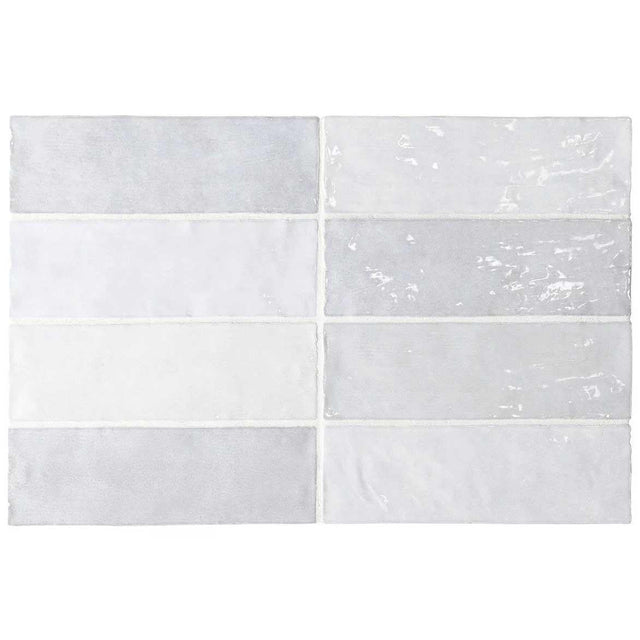 La Riviera Lavanda Blue Ceramic Subway Tile 2.5x8