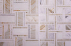 Large Basket Weave Calacatta Gold Mosaic Tile | Position: 2