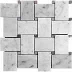 Natural Marble Large Basketweave Tile