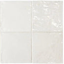 La Riviera Blanc White Glazed Ceramic Tile 5x5