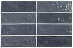 Zellige Blue Glazed Ceramic Subway Tiles