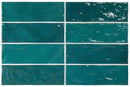 La Riviera Quetzal Ceramic Subway Tile 2.5x8" Sample | Tile Club