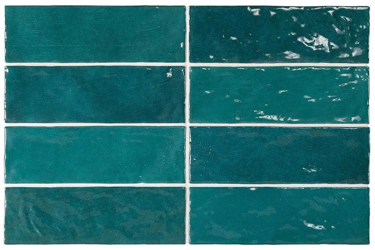 La Riviera Quetzal Ceramic Subway Tile 2.5x8" Sample | Tile Club