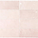 La Riviera Rose Pink Ceramic Subway Tile 2.5x8"