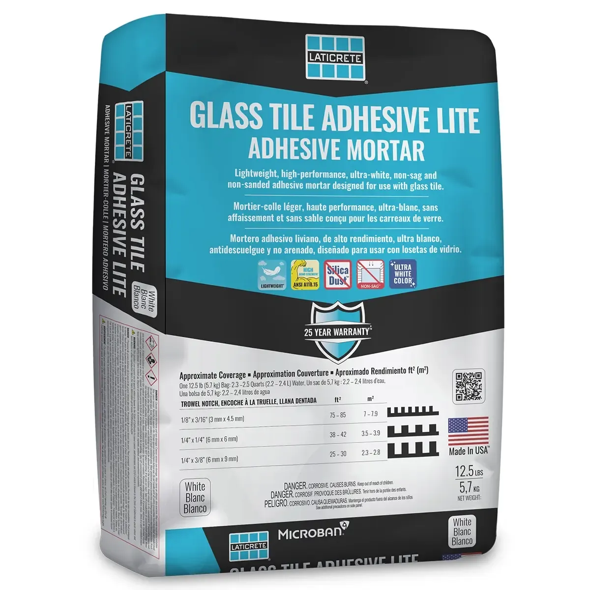 Laticrete Glass Tile Adhesive Lite - 12.5lb Bag | Tile Club