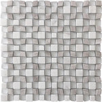 Lavana Wooden Beige & White Mosaic Tile Sample
