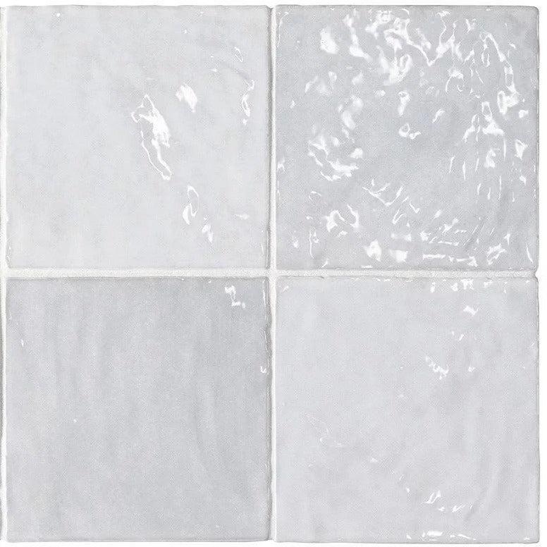 La Riviera Lavanda Blue Glazed Ceramic Square Tile 5x5