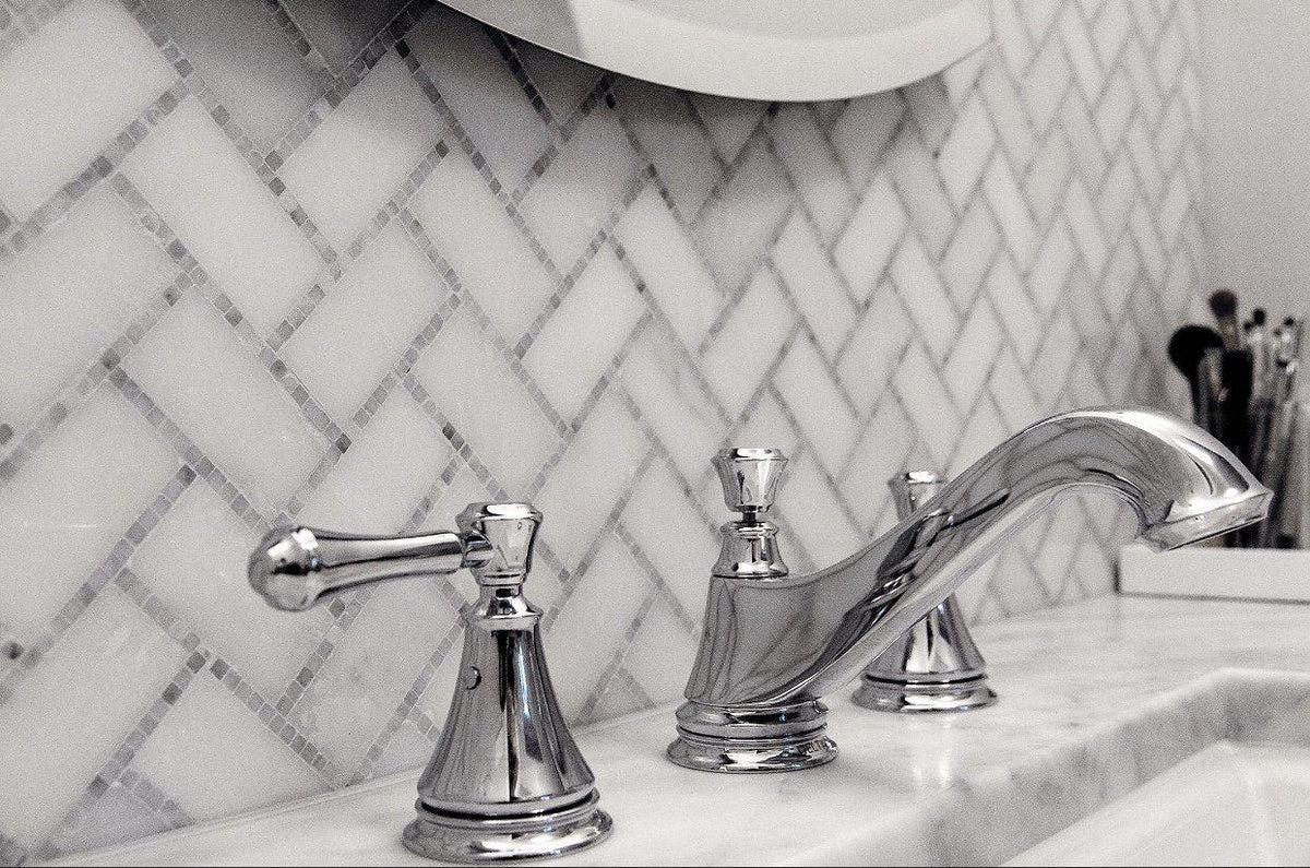 Lexington Gray Marble Mosaic Tile Bathroom Brick Tile