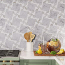 Calacatta Gold marble tile kitchen backsplash