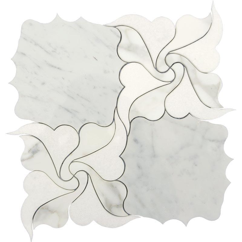 Lily Calacatta Gold & Carrara Mosaic Tile