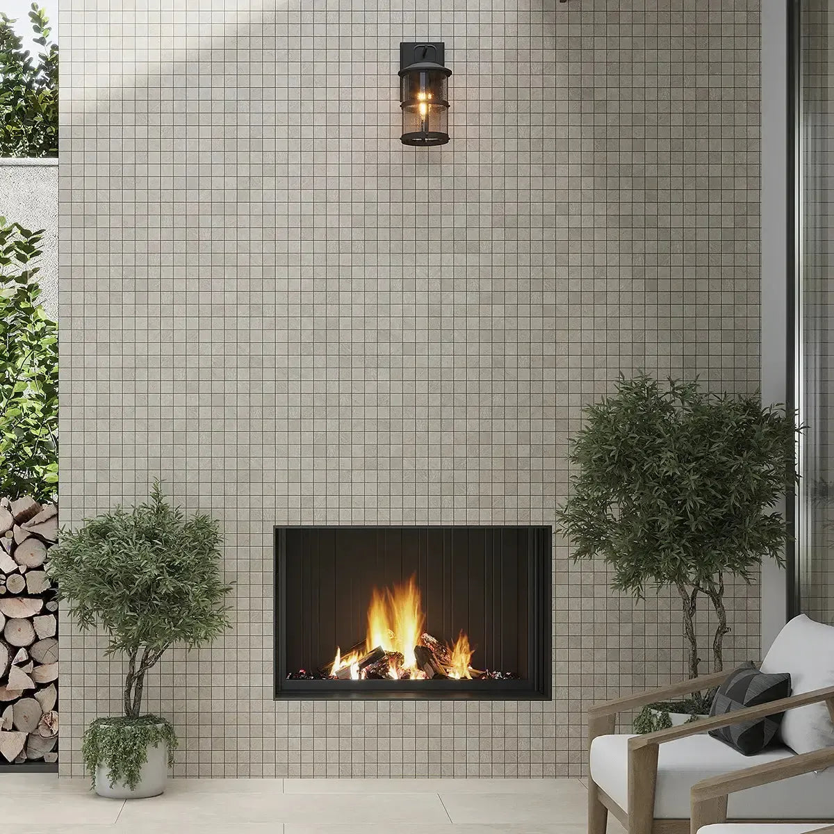 Lithia Beige Quartzite Look Porcelain Mosaic Tile | Tile Club