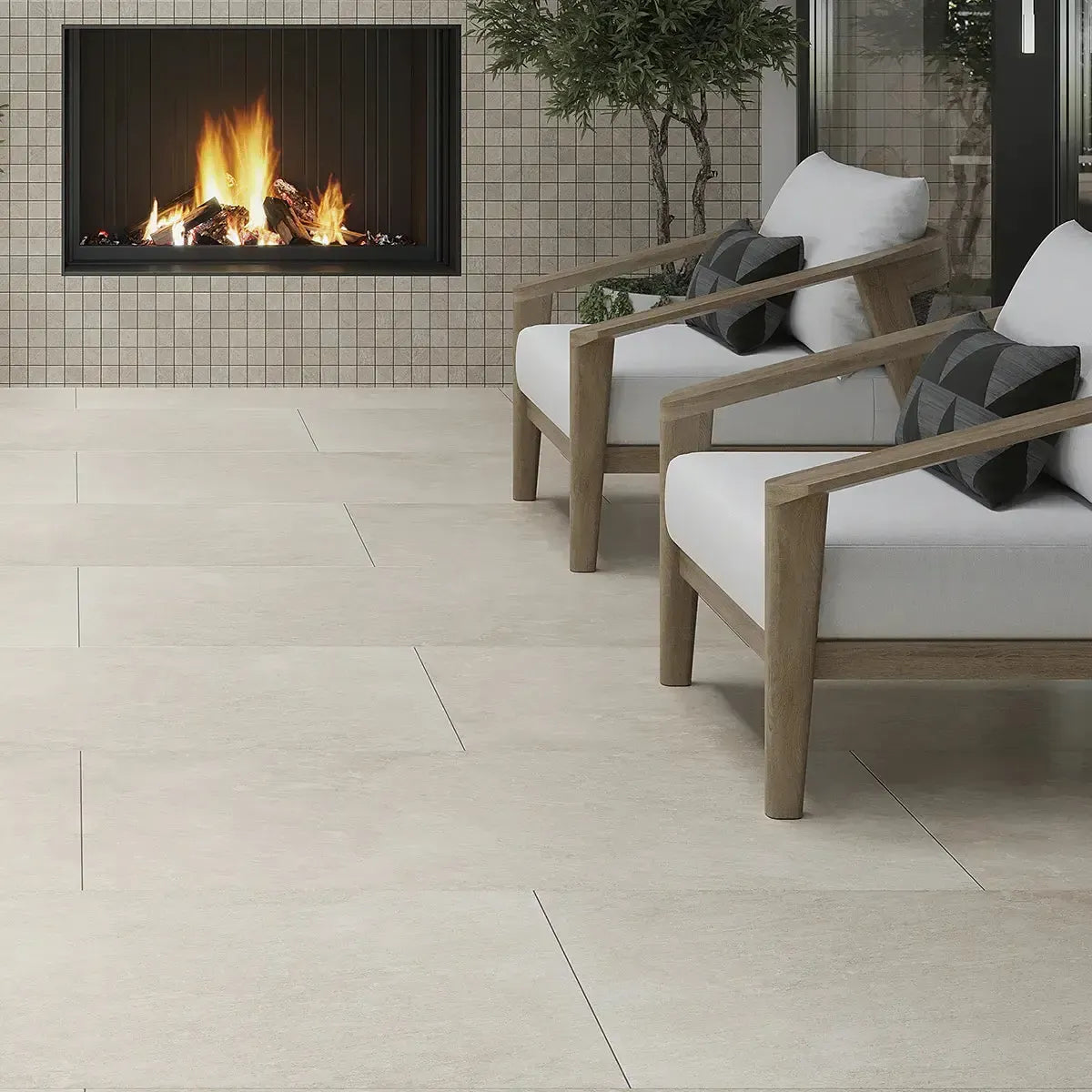 Lithia Beige Quartzite Look Porcelain Tile 24x48 | Tile Club