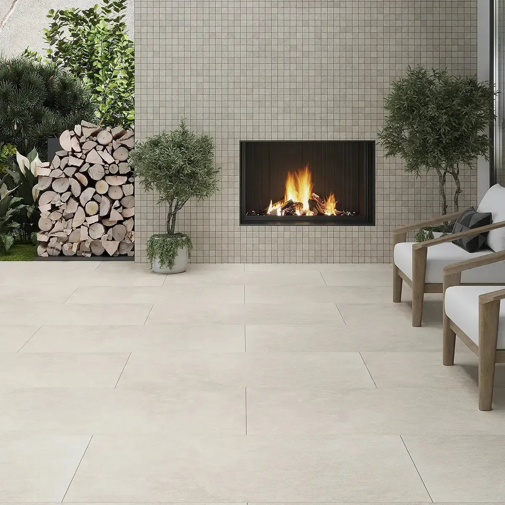Lithia Beige Quartzite Look Porcelain Tile 24x48 | Tile Club