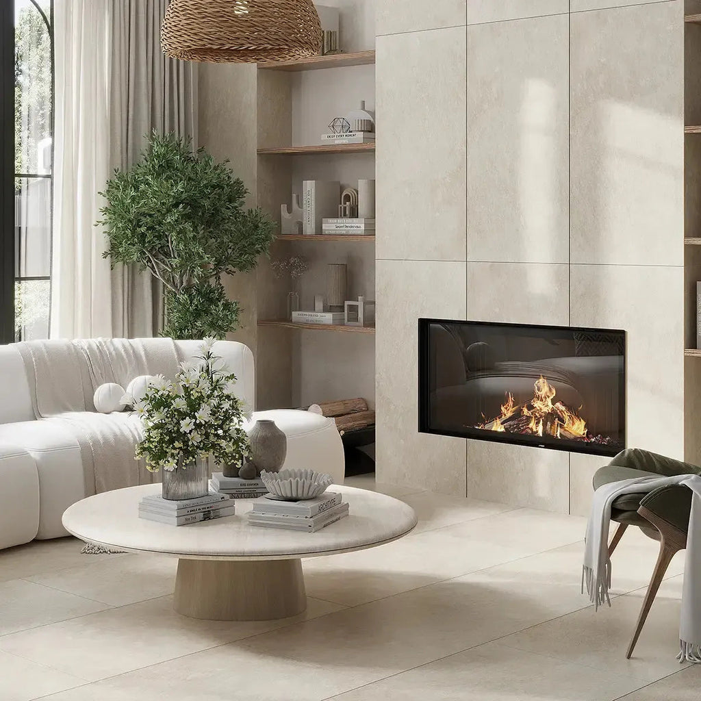 Lithia Beige Quartzite Look Porcelain Tile 24x48 | Tile Club
