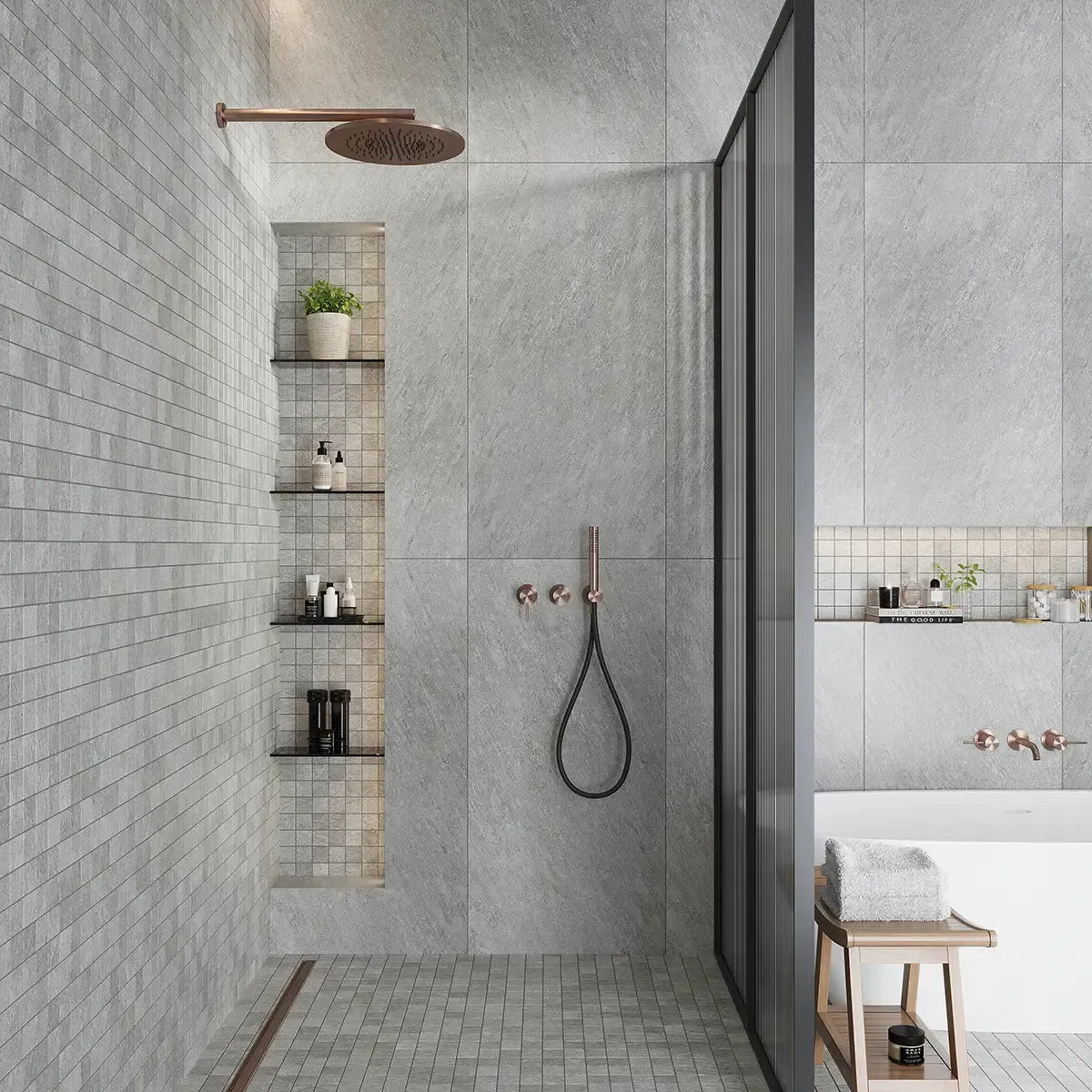 Lithia Gray Quartzite Look Porcelain Tile 24x28 | Tile Club