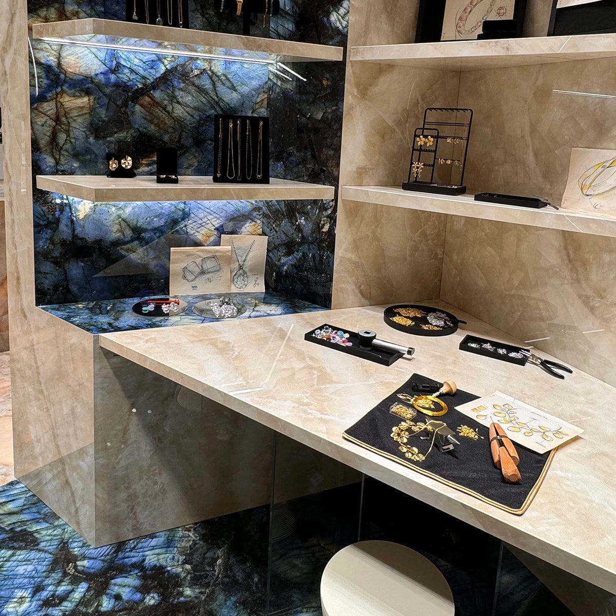 Luminosa Blue Large Format Porcelain Tile 24x48 | Tile Club