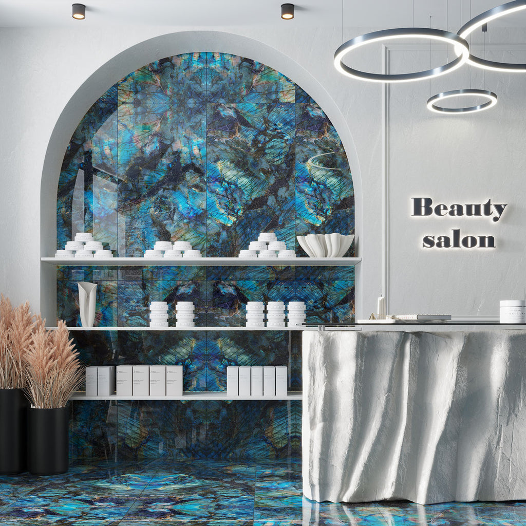 Luminosa Blue Large Format Porcelain Tile 24x48 | Tile Club