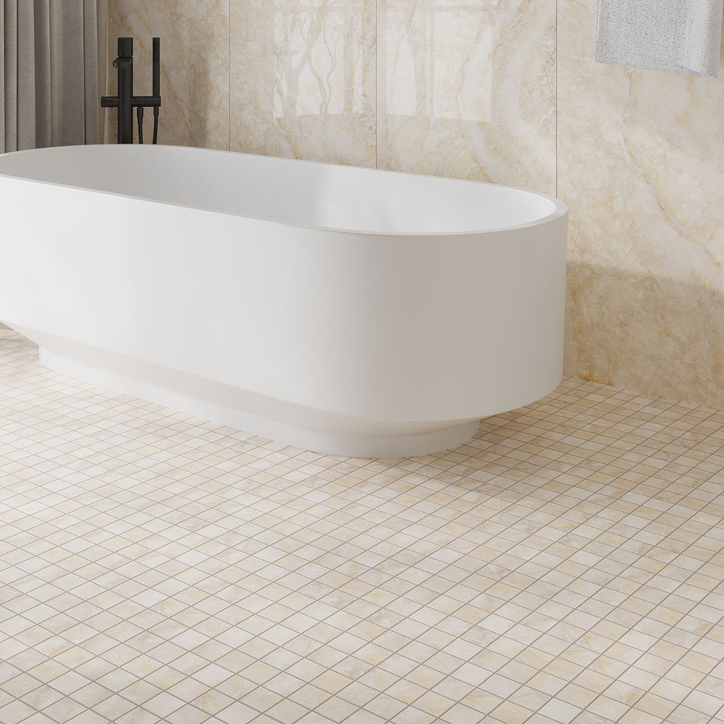 Luminosa Cream 2x2 Porcelain Mosaic Tile | Tile Club