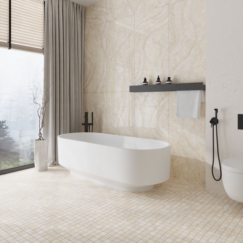 Luminosa Cream 2x2 Porcelain Mosaic Tile | Tile Club