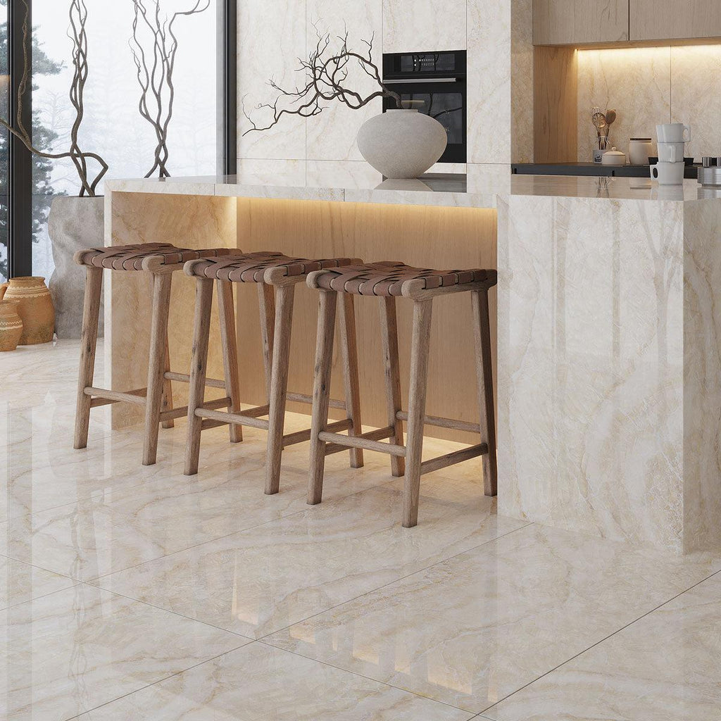 Luminosa Cream Large Format Porcelain Tile 24x48 | Tile Club
