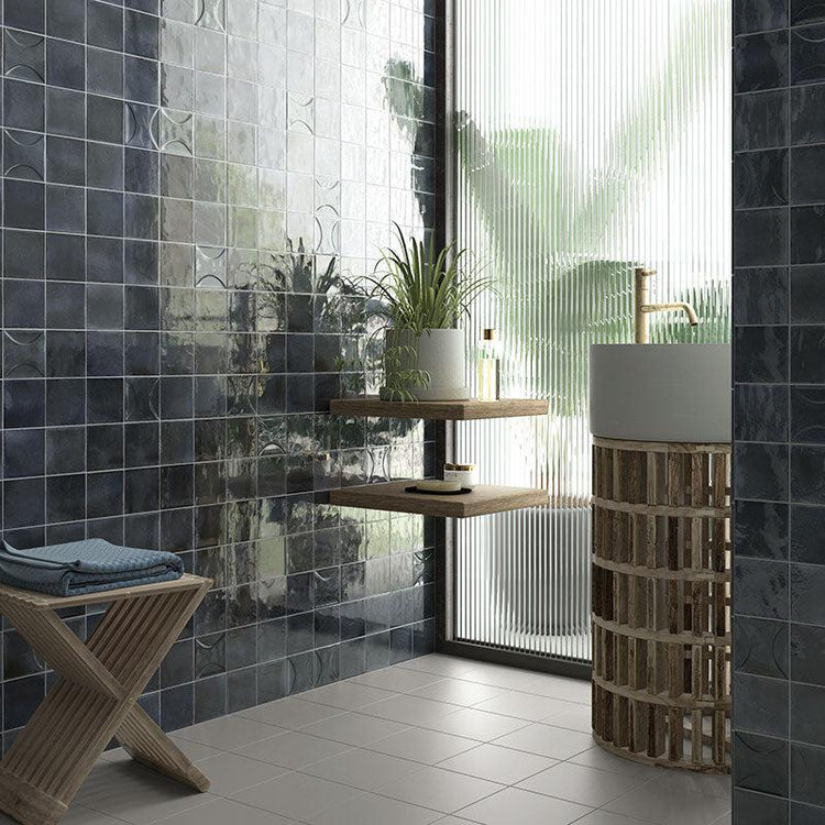 Luna Blue 4x4 Ceramic Square Tile | Tile Club