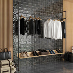 Luna Arc Black 4x4 Ceramic Square Tile | Tile Club