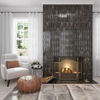 Luna Arc Black 2.5x8 Ceramic Subway Tile | Tile Club
