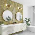 Luna Arc Olive 4x4 Ceramic Square Tile | Tile Club