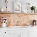 Luna Arc Pink 4x4 Ceramic Square Tile | Tile Club