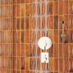 Luna Arc Red 2.5x8 Textured Subway Tile Shower