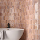 Luna Pink 2.5x8 Ceramic Subway Tile | Tile Club