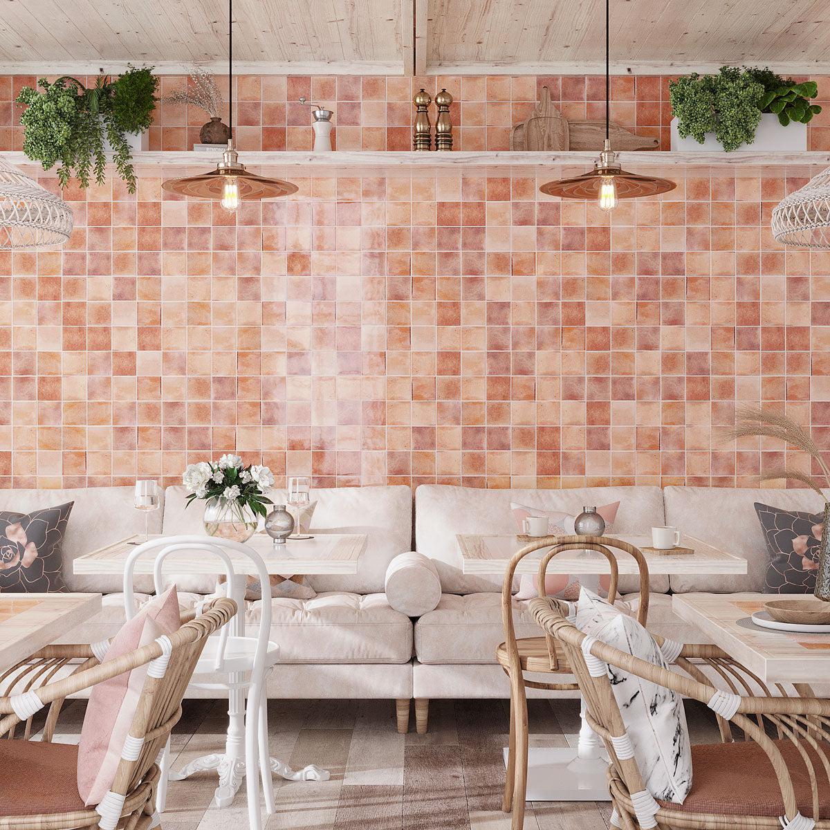 Luna Pink 4x4 Ceramic Square Tile | Tile Club