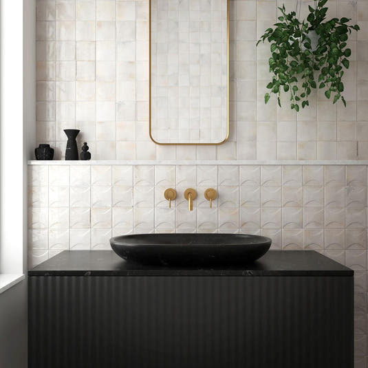 Luna White 4x4 Ceramic Square Tile | Tile Club